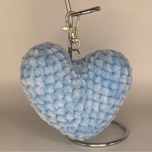 Handmade Crochet Heart Keychain